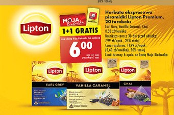 Herbata LIPTON VANILLA CARAMEL promocja