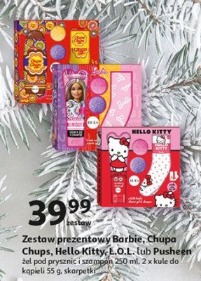 Zestaw w pudełku: żel pod prysznic i szampon 250 ml + 2x kule do kąpieli + skarpetki Chupa chups promocja