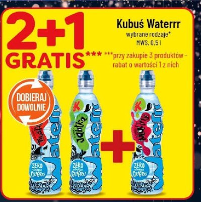 Napój Kubuś Waterrr wybrane rodzaje 0,5l promocja w POLOmarket