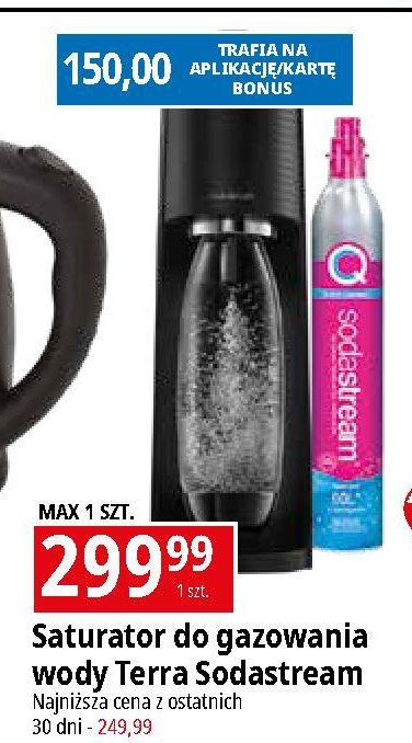 Ekspres do gazowania wody terra czarny Sodastream promocja