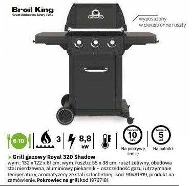 Grill gazowy Royal 320 Shadow promocja w Leroy Merlin