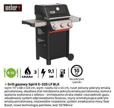Grill gazowy Spirit E-325 LP BLK promocja w Leroy Merlin