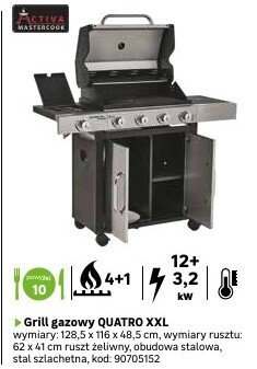 Grill gazowy QUATRO XXL promocja w Leroy Merlin