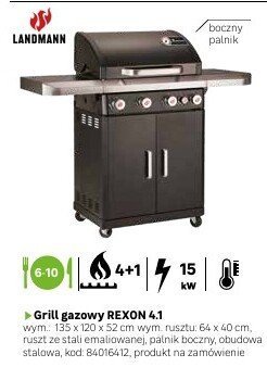 Grill gazowy REXON 4.1 promocja w Leroy Merlin