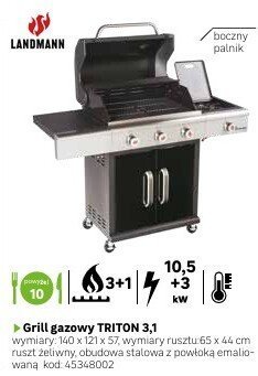 Grill gazowy TRITON 3,1 promocja w Leroy Merlin