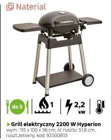 Grill elektryczny 2200 W Hyperion promocja w Leroy Merlin
