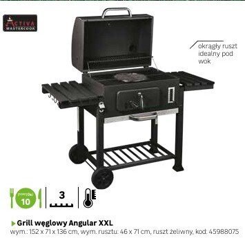 Grill węglowy Angular XXL promocja w Leroy Merlin
