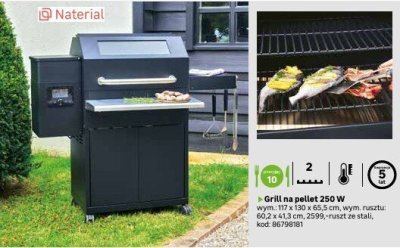 Grill na pellet 250 W promocja w Leroy Merlin