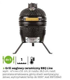 Grill węglowy ceramiczny BBQ Line promocja w Leroy Merlin