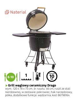 Grill węglowy ceramiczny Drago promocja w Leroy Merlin