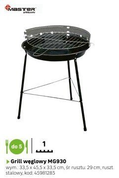 Grill węglowy MG930 promocja w Leroy Merlin