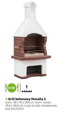 Grill betonowy Musalla 2 promocja w Leroy Merlin