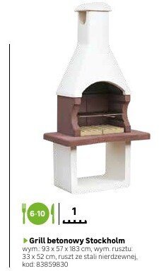 Grill betonowy Stockholm promocja w Leroy Merlin