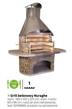 Grill betonowy Nuraghe promocja w Leroy Merlin
