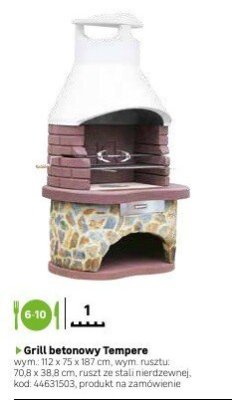 Grill betonowy Tempere promocja w Leroy Merlin