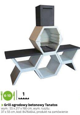 Grill ogrodowy betonowy Tanatos promocja w Leroy Merlin