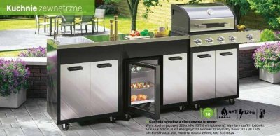 Kuchnia ogrodowa nierdzewna Brenner promocja w Leroy Merlin