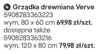 Grządka drewniana Verve promocja w Castorama