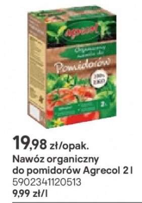 Nawóz organiczny do pomidorów Agrecol 2 l promocja w Castorama