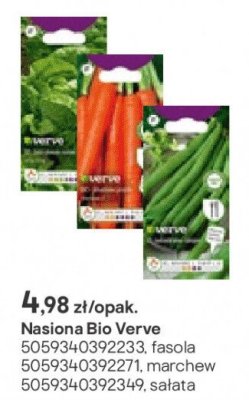 Nasiona Bio Verve fasola  promocja w Castorama
