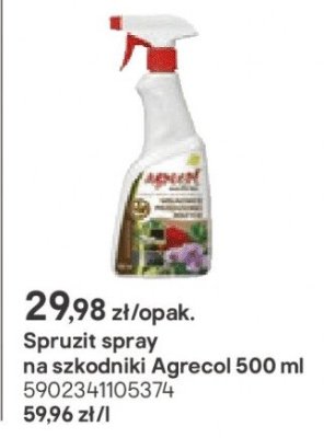 Spruzit spray na szkodniki Agrecol 500 ml promocja w Castorama