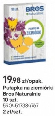 pułapka na ziemiórki Bros Naturalnie 10 szt. promocja w Castorama