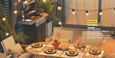 Stół rozkładany Tahuata promocja w Castorama