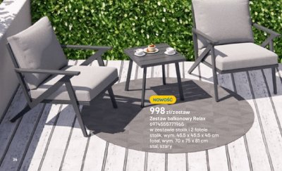 Zestaw balkonowy Relax promocja w Castorama