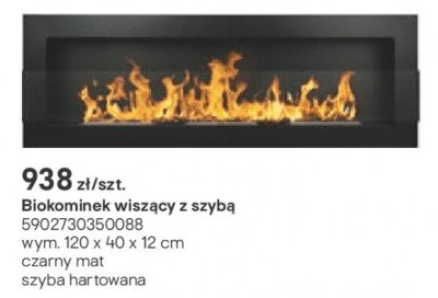 biokominek wiszący z szybą promocja w Castorama