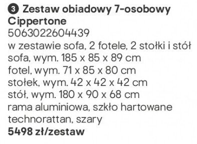 Zestaw obiadowy 7-osobowy Cippertone promocja w Castorama