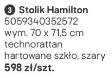 Stolik Hamilton promocja w Castorama