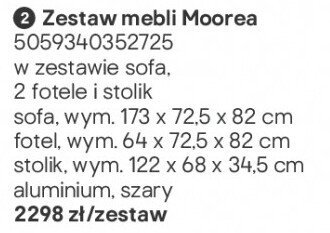 Zestaw mebli Moorea promocja w Castorama