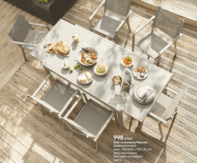 stół rozkładany Moorea promocja w Castorama