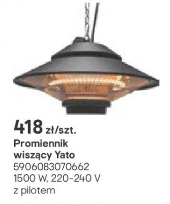promiennik Promiennik wiszący Yato promocja w Castorama