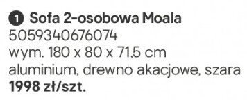 Sofa 2-osobowa Moala promocja w Castorama
