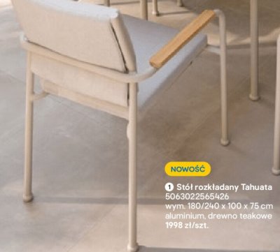 Stół rozkładany Tahuata promocja w Castorama