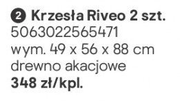Krzesła Riveo 2 szt. promocja w Castorama