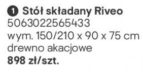 Stół składany Riveo promocja w Castorama