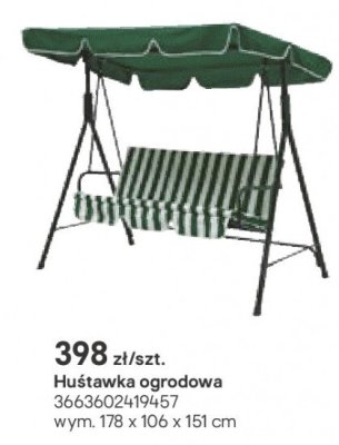 huśtawka ogrodowa promocja w Castorama