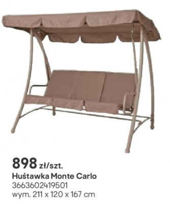 huśtawka Monte Carlo promocja w Castorama