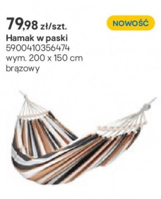 hamak w paski brązowy promocja w Castorama