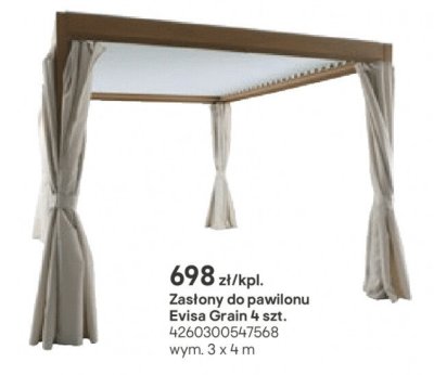 Zasłony do pawilonu Evisa Grain 4 szt. promocja w Castorama