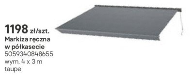 Markiza ręczna w półkasecie promocja w Castorama