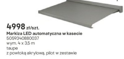 Markiza LED automatyczna w kasecie promocja w Castorama