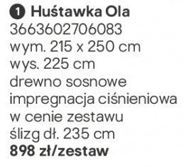 Huśtawka Ola promocja w Castorama