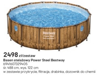 Basen stelażowy Power Steel Bestway śr. 488 cm, wys. 122 cm promocja w Castorama