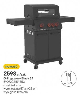 Grill gazowy Black 3.1 promocja w Castorama