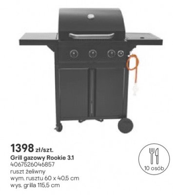 Grill gazowy Rookie 3.1 promocja w Castorama