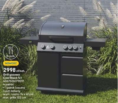 Grill gazowy Cool Black 4.1 promocja w Castorama
