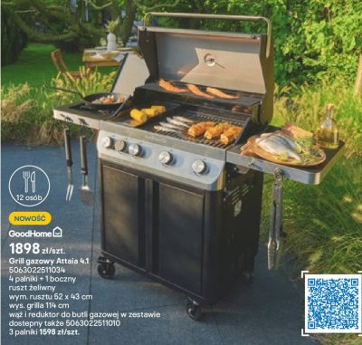Grill gazowy Attaia 4.1 promocja w Castorama